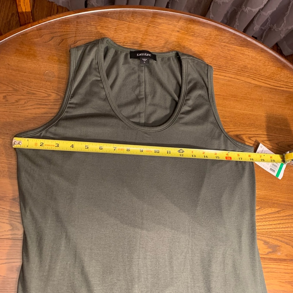 NWT KAREN KANE DRESS OLIVE TONED DESERT GYPSY STEVIE TANK DRESS SIZE LARGE